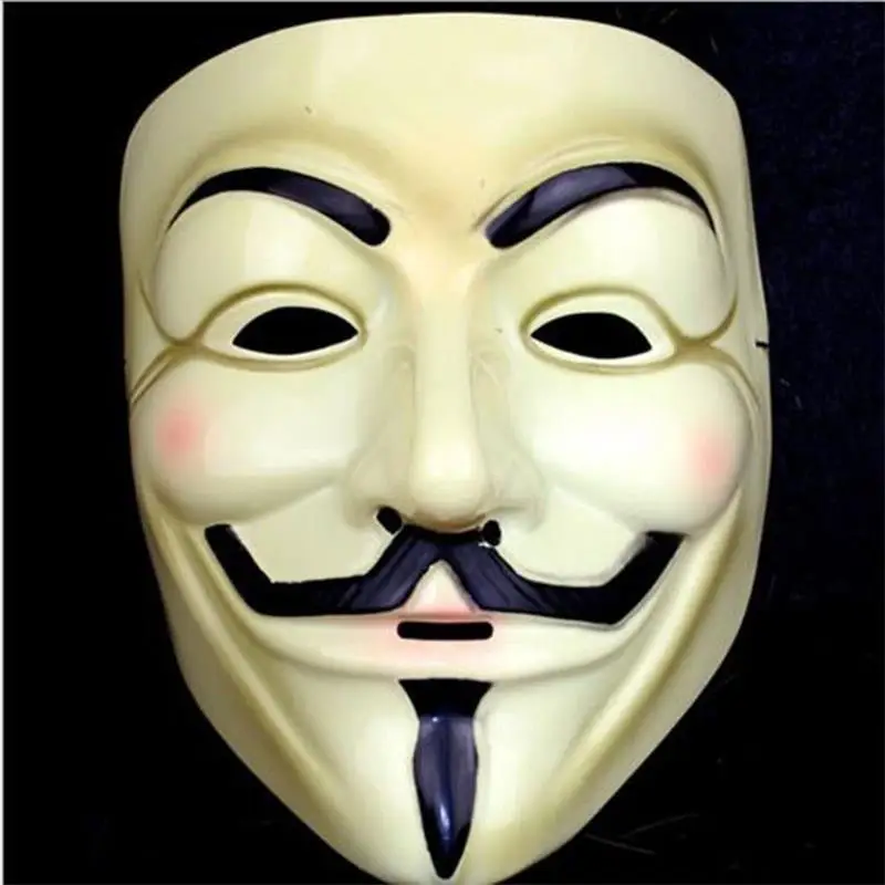1PC Party Masks Vendetta Mask Anonymous Guy Fawkes Fancy Dress Adult Costume Accessory Party Cosplay Carnaval Masks (2)