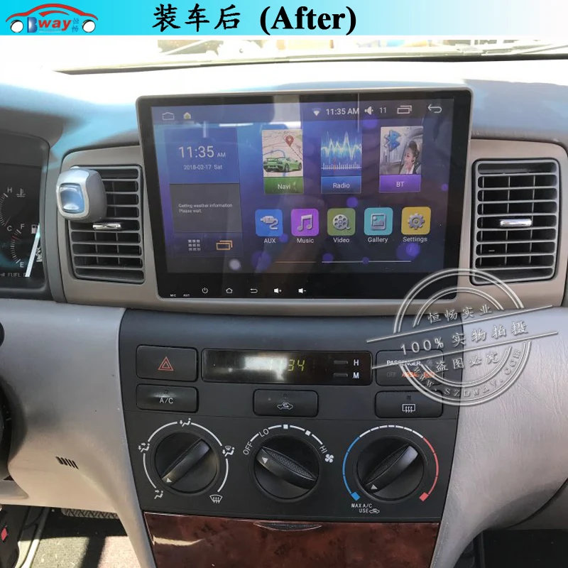 Bway " Автомагнитола для TOYOTA Corolla EX Corolla E120 android 7,0 автомобильный dvd-плеер с bluetooth, gps, SWC, wifi, зеркальная связь, DVR