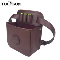 Tourbon Охота тактический дробовик картриджи сумка игры скорость погрузчик патроны оболочки Чехол прочный кожаный w/большой карман для