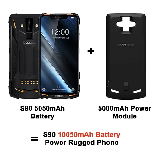 DOOGEE S90 pro 6GB 128GB мобильный телефон IP69K водонепроницаемый PTT SOS 5050mAh 6,18 ''MT6771 Восьмиядерный 16MP NFC 4G смартфон - Цвет: 5000mah power module