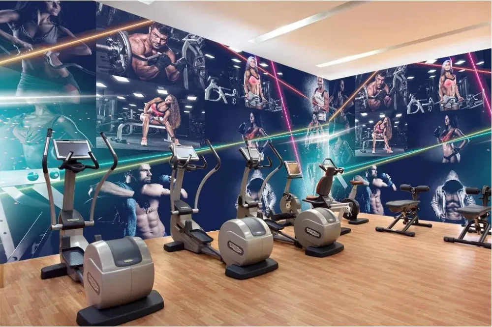Beibehang-Papel de parede personalizado para fitness, ginásio,