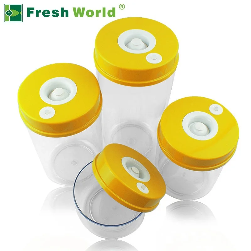 

Fresh World Food Grade Plastic Vacuum Food Container 4pcs (2200ml , 1600ml, 1000ml, 700ml)