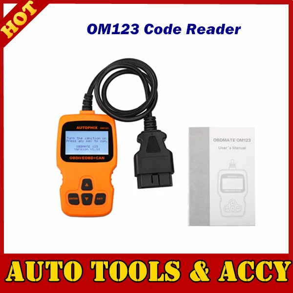 Orange Color Autophix OM123 OBD2 Engine Code Reader OBDII EOBD CAN Hand-held Scanner |