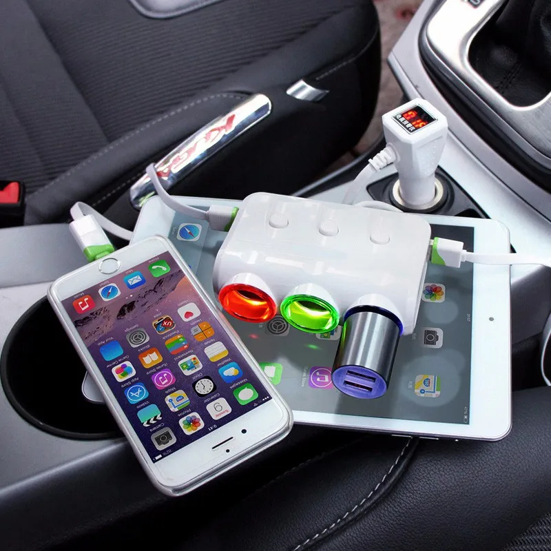 HYUNDAI-3-in-1-Cigarette-Lighter-Power-Adapter-Socket-Splitter-3-1A-12V-24V-USB-Car (4)