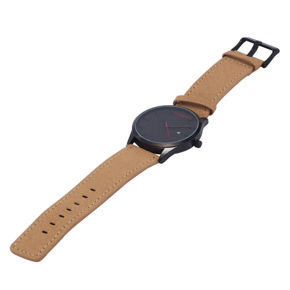 Часы мужские черные военные мужские кварцевые наручные часы водонепроницаемые спортивный кожаный ремешок Relogio Masculino люксовый бренд Cagarny часы