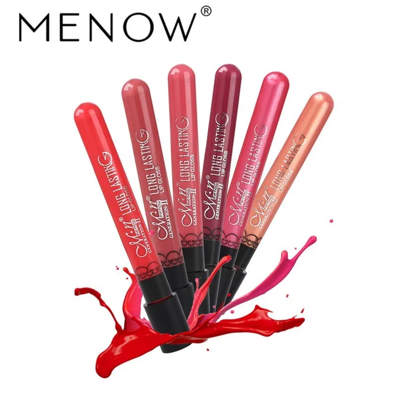 

MENOW Brand 6 Color Set Liquid Lip Gloss Matte Lipstick long Lasting Waterproof Sexy Lip Gloss Lip Makeup