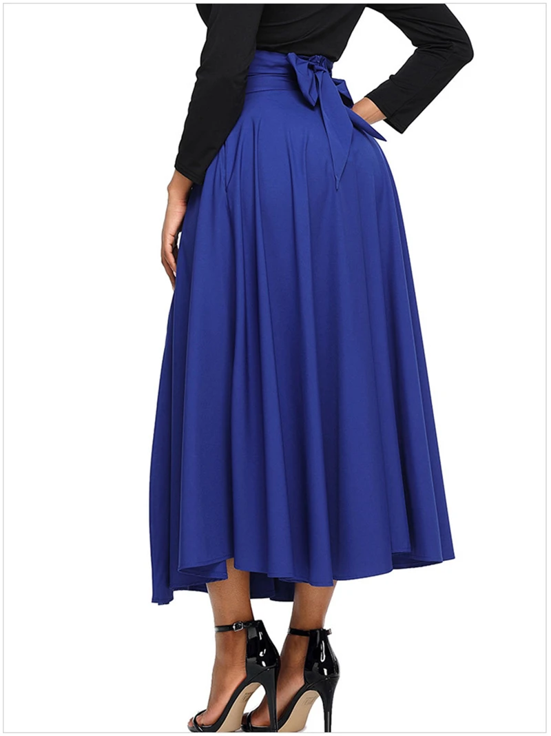 Стиль пять цветов пикантные однотонные юбки Harajuku элегантный длинная юбка плиссе Вечеринка Clud Женская мода женские офисные одежда