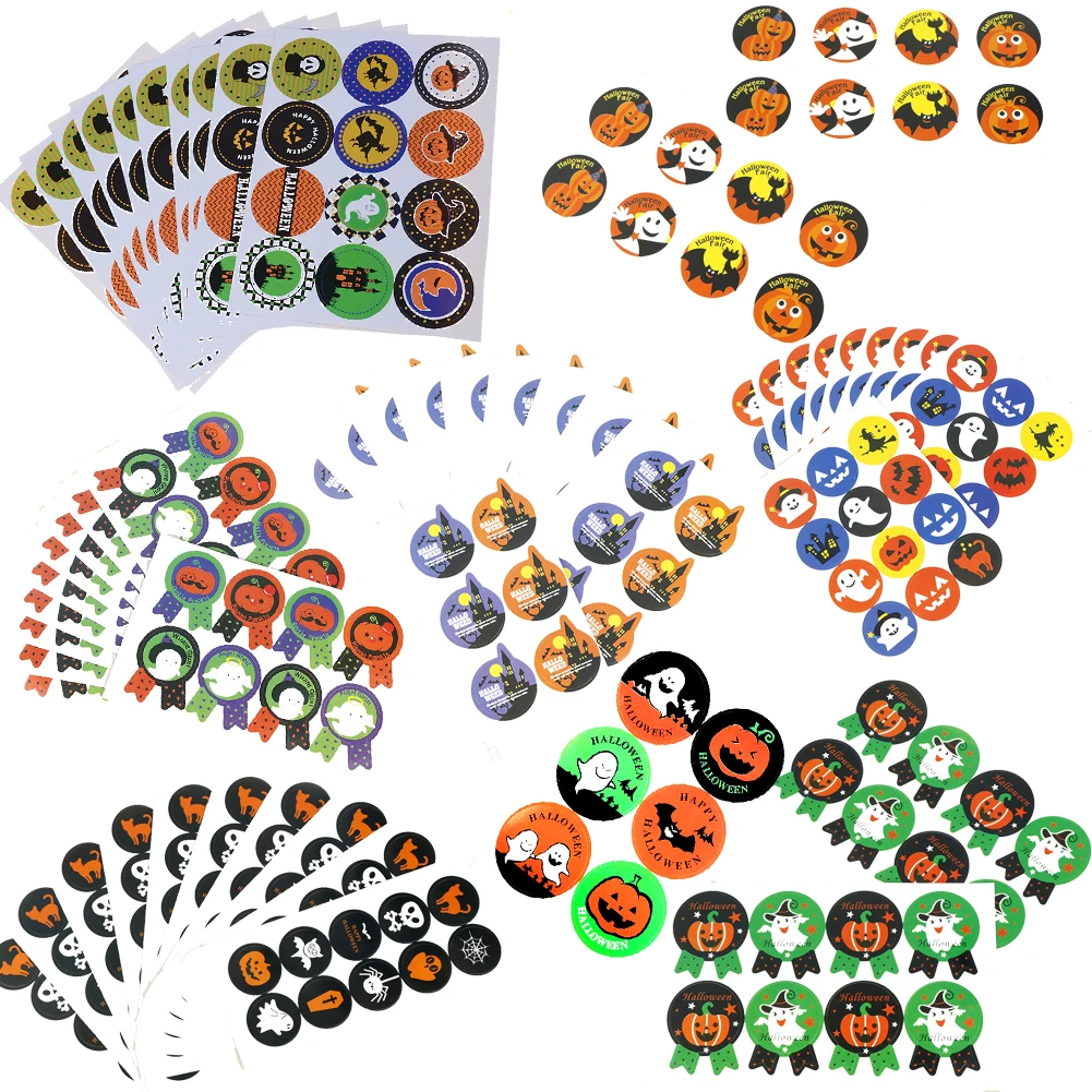 Хэллоуин ручной работы DIY Тыква призрак конфеты стикеры для печенья крафт