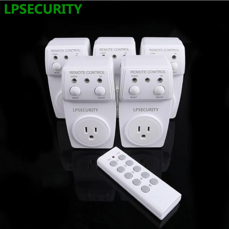 LPSECURITY US Remote Control Sockets Wireless Switch AC Power Outlet