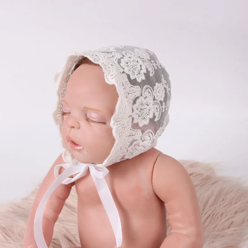 Newborn Baby Girl Boy Lace Hat Caps Photo Costume Photography Prop Hats