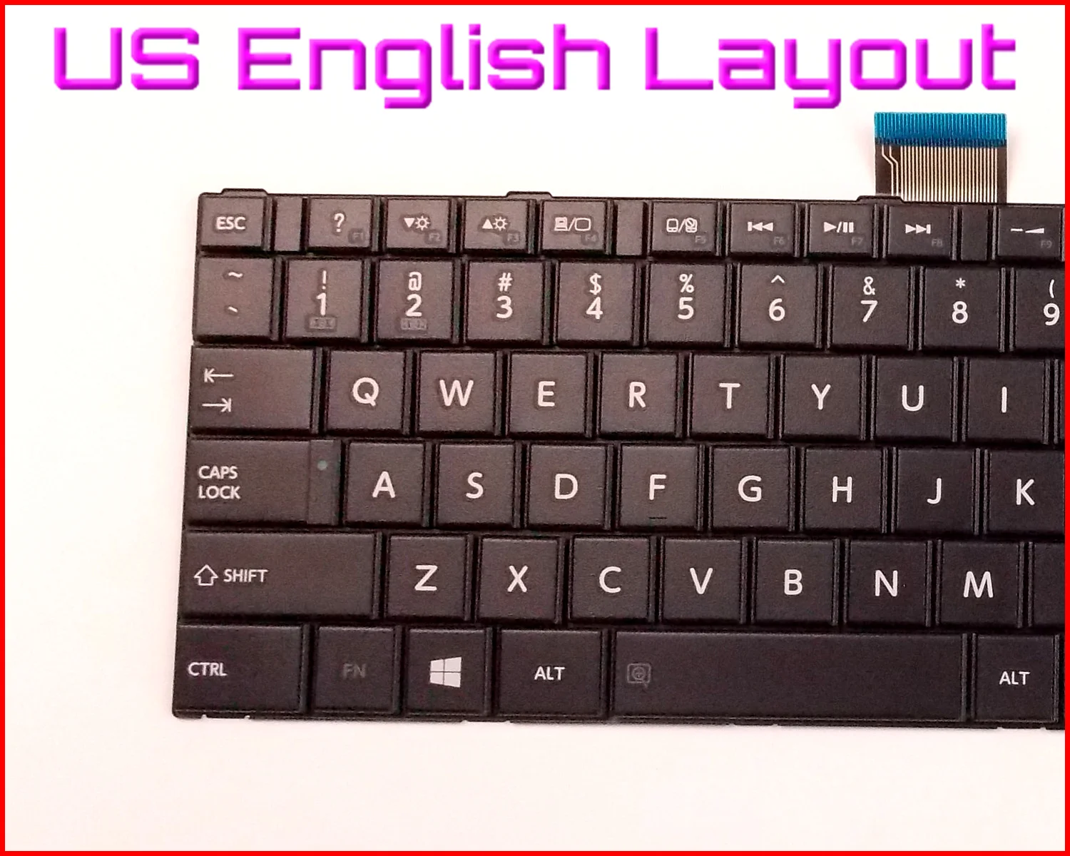 New Keyboard US English Version for Toshiba MP-11B93US-930W PSKG2U PSC9JU-003003 Laptop