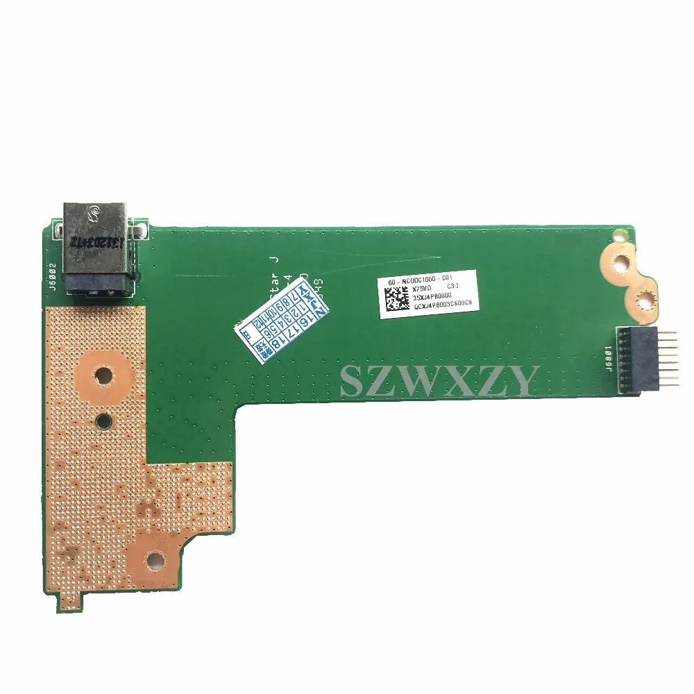 Оригинальная плата X75VD _ dc_board для Asus X75A X75V DC питания переключатель REV: 2 0 60 NC0DC1000