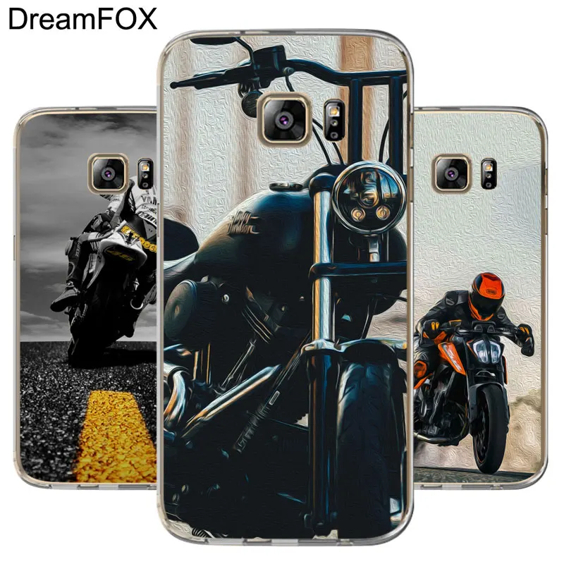 DREAMFOX M194 крутой мотоцикл Мягкий ТПУ силиконовый чехол для Samsung Galaxy S5 S6 S7 S8 S9 S10 5G S10E