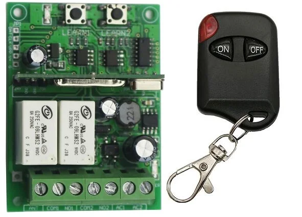Новый DC12V 24V 36V 48V 2CH 10A радио Управление RF Беспроводной кнопочный пульт