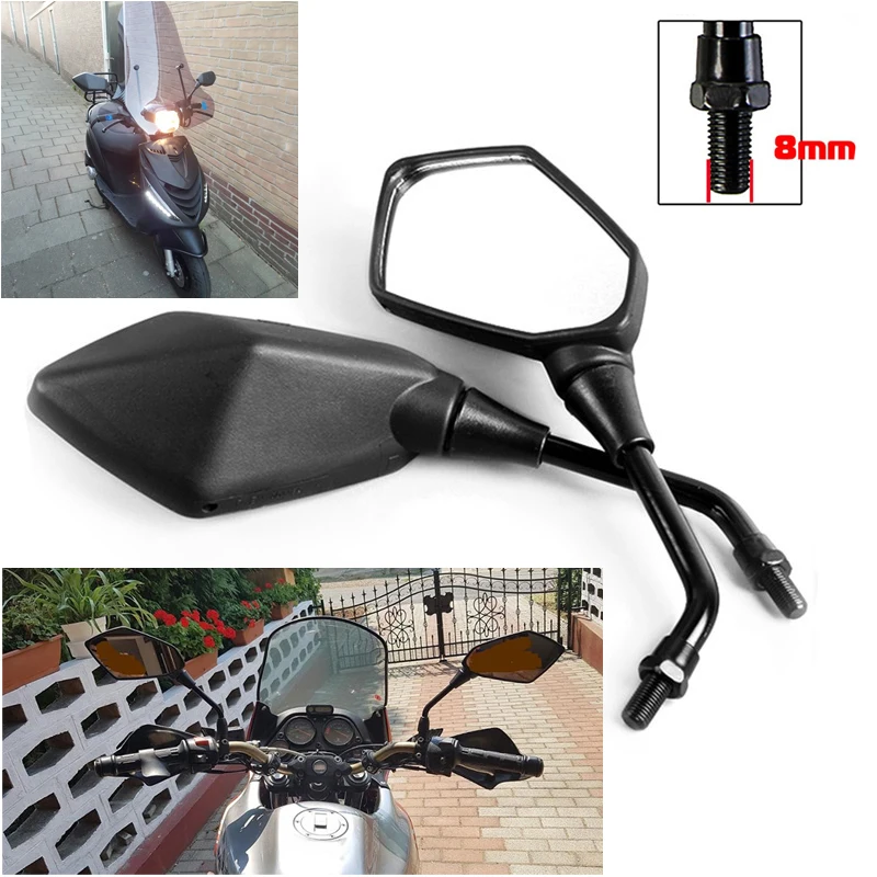 

ABS Metal Part Scooter E-Bike Back Motorcycle Replacement 1 pair Black Screw Thread Carbon Fiber Style Pattern