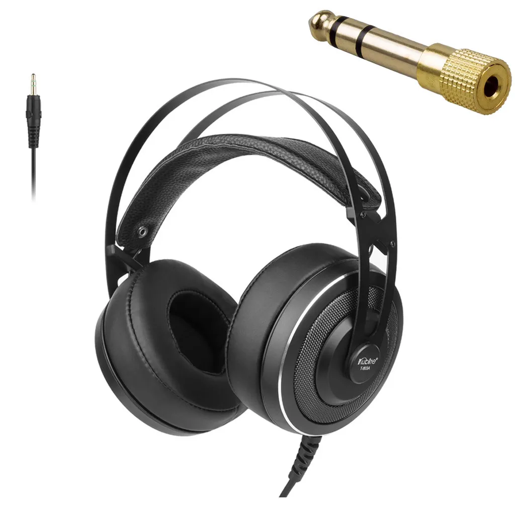 Stereo Music Surround Headphones Wired Gaming Headsets 40mm Loudhailer For Phone With 3 5mm To 6 35mm Adapter Auriculares