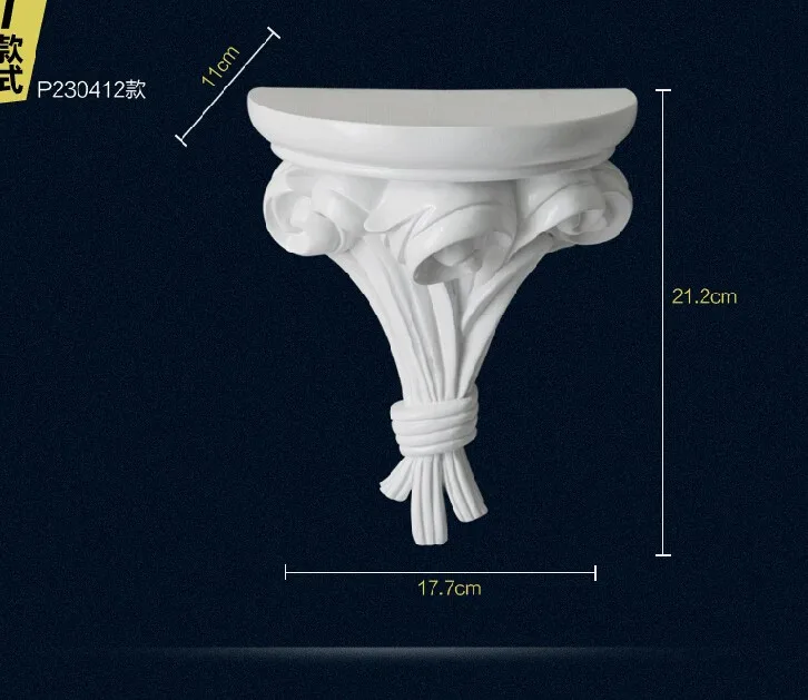 3D Европейская домашняя декоративная настенная полимерная полка, ваза, настенная стойка, держатель для гостиной, Настенная роспись, Декор, ремесла, полка для ванной комнаты, для хранения