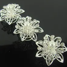 60 шт. сверкающая жемчужина Хрустальный цветок спиральные волосы палочки