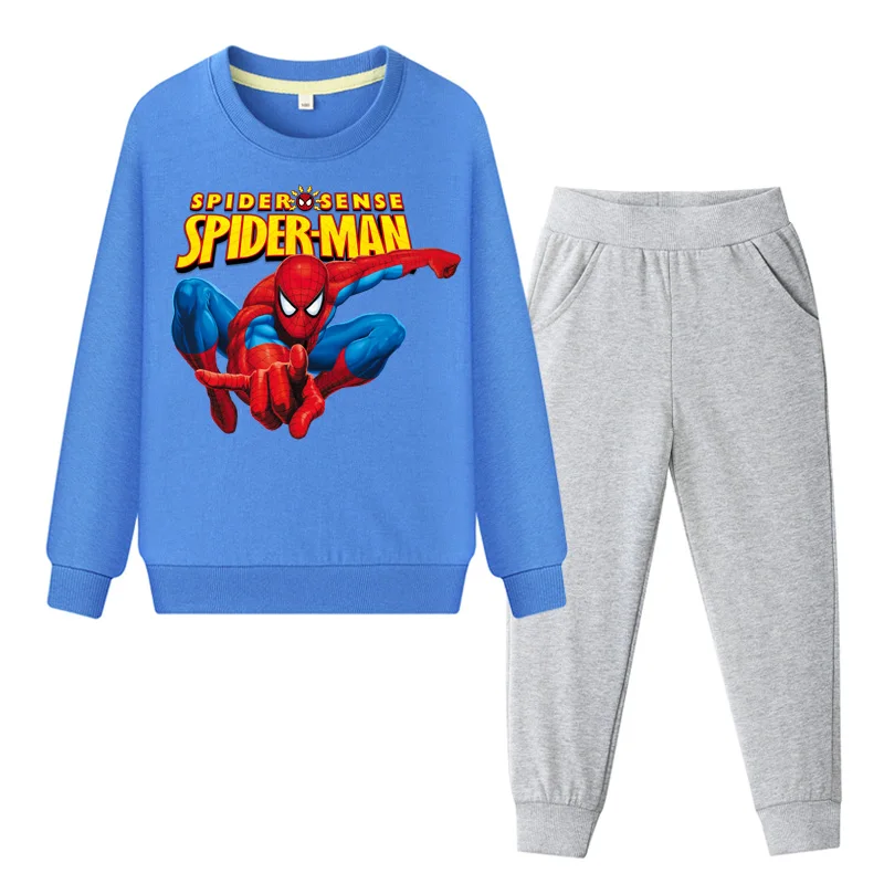 

Boys Spiderman Cartoon Clothes Set For Kids Spring Clothing Sets Girls Sweatshirt Suit Children Hoodies Pant Set Tracksuit TZ055