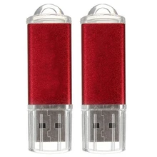 10pcs USB Flash Drive 128 MB Key Chain Flash Memory Drive U-Disk for Win 8 PC Gift Red
