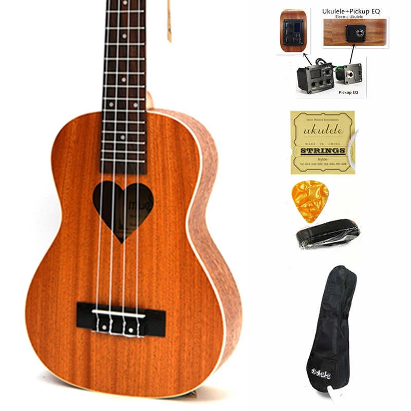 21 inch Ukelele Soprano small guitar 4 string Hawaii