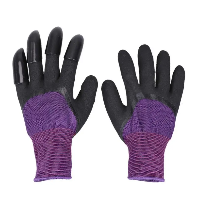 1Pair Garden Gloves with Claw Fingertip ABS Plastic Gloves Quick Excavation Plant for Household Greenhouse Digging Planting