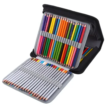 

120/150 Slots Art Pencil Case Bags PU Leather Foldable Pencil Case Large Capacity Zipper Pen Bag does not include pen
