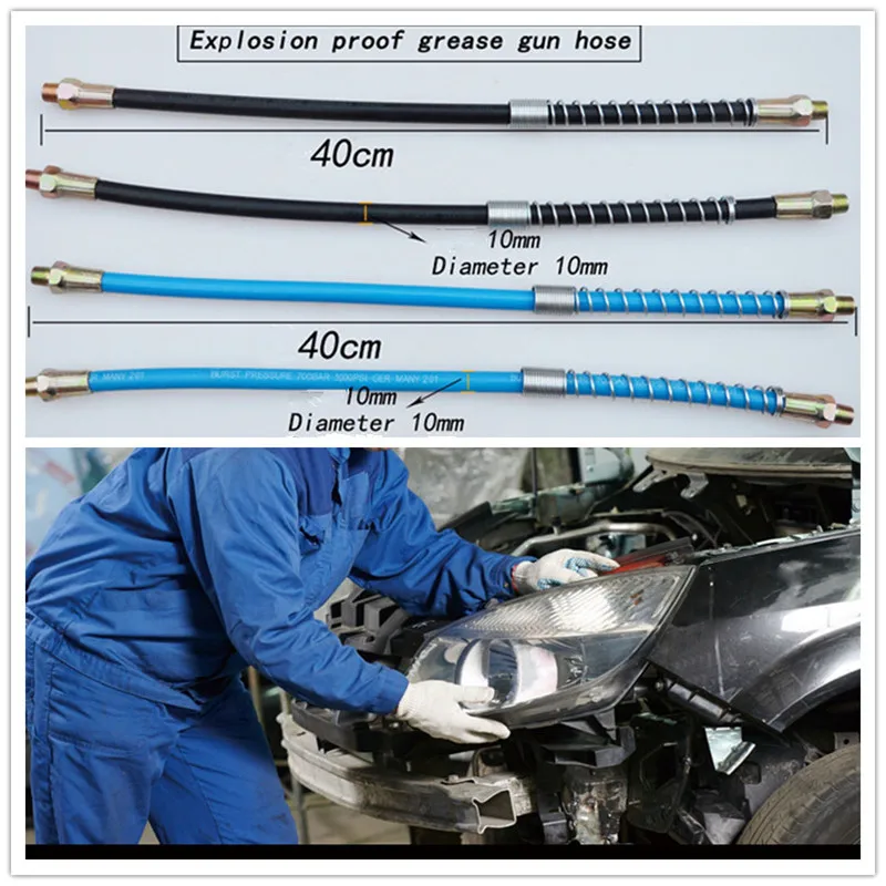 

Explosion Proof Grease Gun Hose Oiler Whip Oil Pump Accessories Thicken Extension Grease Gun Hose with Spring