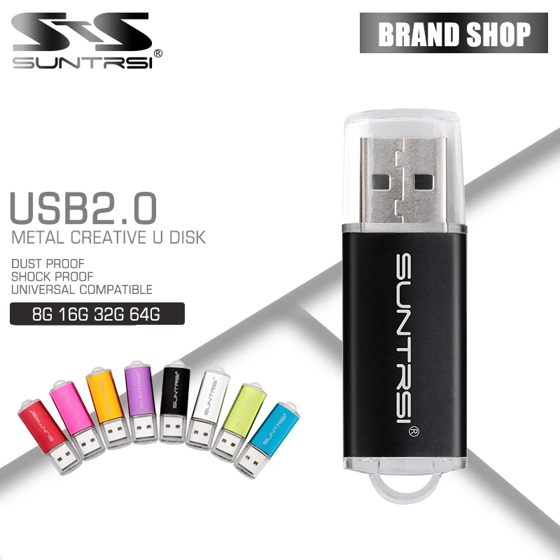 Suntrsi usb флеш-накопитель высокоскоростной 64g usb2.0 32gb 16gb 8gb 4gb memoria флешка для