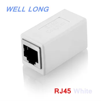 

(2pcs/lot) White RJ45 Network cable extender,Network cable connector,Network double connector,Network pass-through connector.