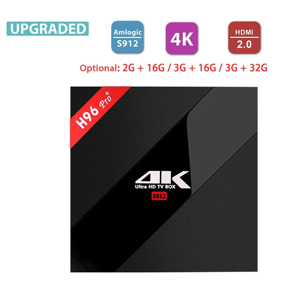 

mesuvida H96Pro+ Amlogic S912 Android 7.1 TV Box Octa Core 2.4G/5.8G WiFi Set Top Box 3G 16G Bluetooth4.1 H.265 4K 64Bit Mini PC