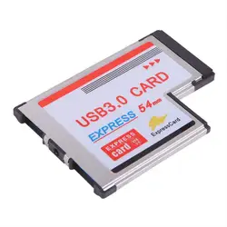 Супер скорость 2 Порты USB 3,0 концентратор 54 мм PCMCIA Express Card NEC чипсет адаптер конвертер карты для ноутбука тетрадь