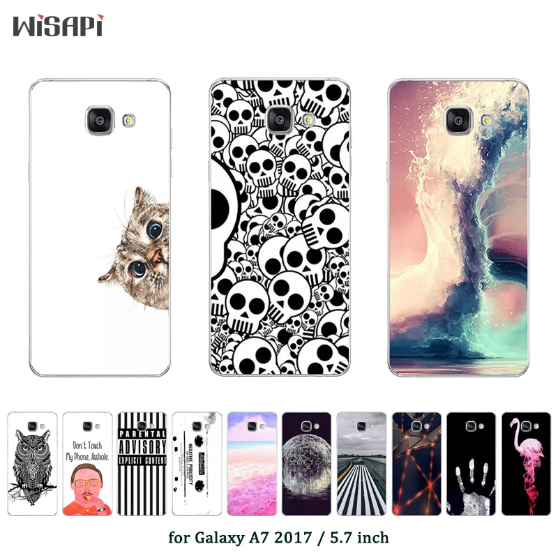 Чехол для Samsung Galaxy A7 2017 a720f Мягкий силиконовый чехол телефона SM (7) A720|Бамперы| |