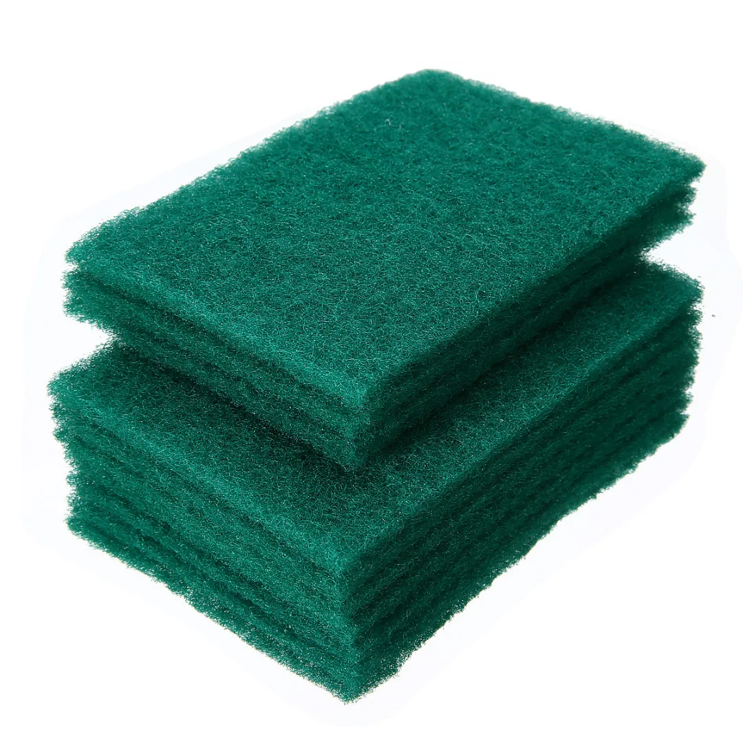 20pcs Green Sponge Dish Towel Cleaning Brush Kitchen Bowl Dishwash Clean Scrub Pads For Kitchen Household Washing Tool