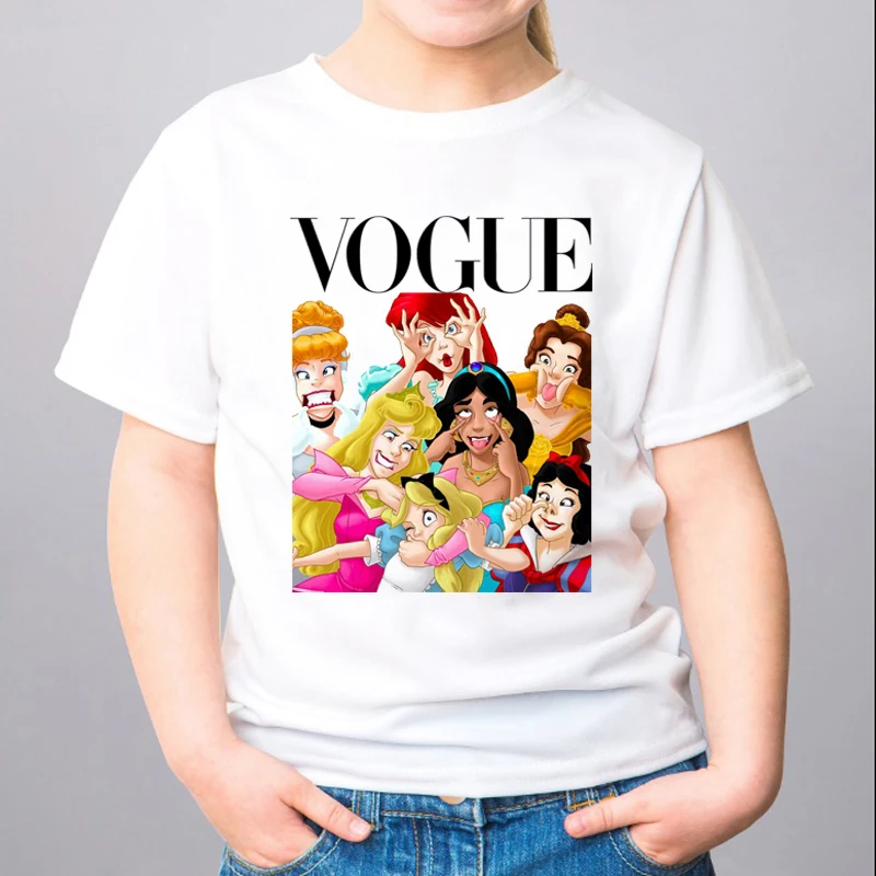 Женская футболка с графическим принтом, Женская забавная модная футболка принцессы Harajuku, корейские топы, Kawaii, уличная одежда, Camiseta Mujer, большие размеры - Цвет: 8-WH
