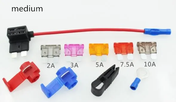 1 комплект Автомобильный MICRO 2 адаптер предохранителя Add-a-circuit электрический прибор Автомобильный флашковый предохранитель держатель для Ford 7.5A 10A 15A 20A - Цвет: Темно-серый