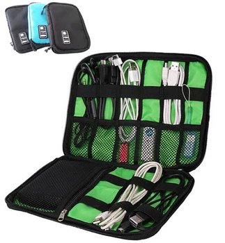 

50PCS Data Cable Practical Earphone Wire Storage Bag Power Line Organizer electric bag Flash Disk Case Digital Accessories Bags
