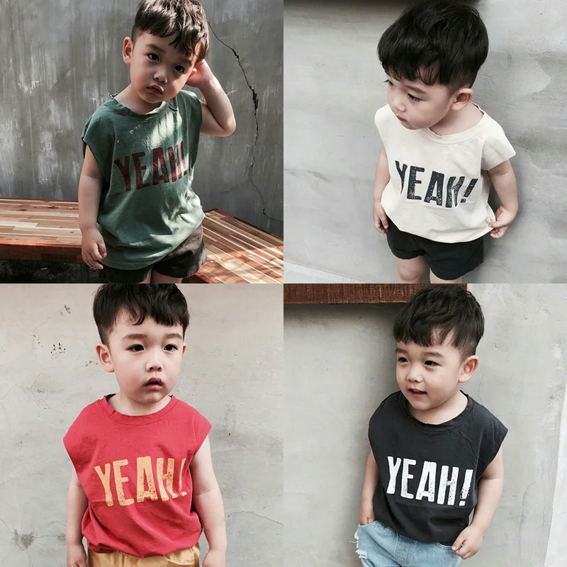 

2019 New Infant Clothes Toddler Children Summer Baby Boys Girls Clothing Set Children Sport Kid Suits Tracksuits Cotton Vest