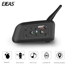 EJEAS V6 Pro 850mAh Bluetooth Motorcycle Communicator Helmet Intercom Moto Headset With Mic 1200m Interphone For