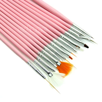 

15 Pcs Nail Art Acrylic UV Gel Design Brush Set Painting Pen Tips Tools kit New