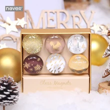 Никогда не Рождественская белка стеклянная Магнитная миниатюра для доски объявлений магниты наклейки милые офисные и домашние украшения канцелярские товары