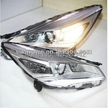 

For FORD Kuga/ Escape LED Strip Head Lights 2013-2014 Year Chrome Housing PW Style