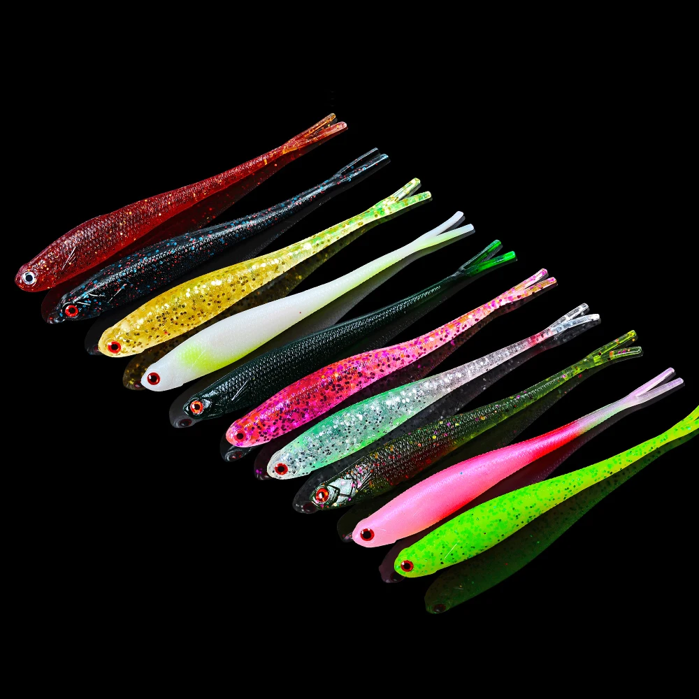 

10pc/lot Comdaba Artificial Fish Soft Baits 12.5cm-4.92" Artificial Fishing Lure 10 Color Silicone 7g-0.25oz Soft Fishing Baits