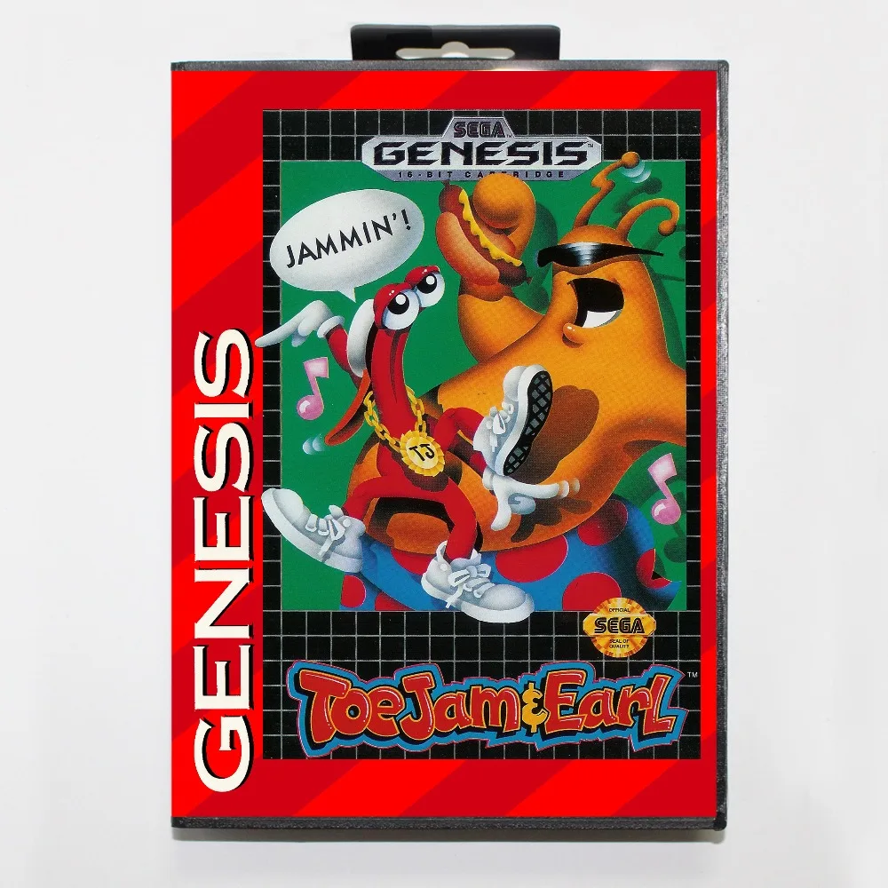 Toe Jam And Earl 16 Bit MD Game Card Include Retail Box For Sega