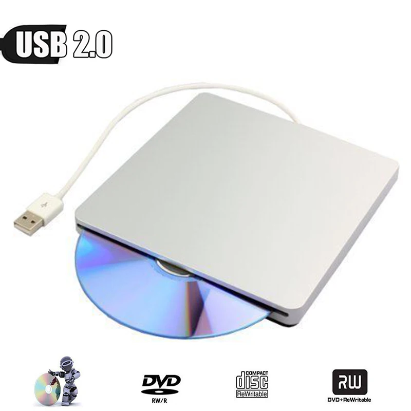 Ноутбук 8X dvd-плеер SuperDrive для Apple для Mac, ПК, ноутбука Тетрадь Win 7/8/10 DVD-ROM комбо 24X CD-R авторский Внешний оптический привод