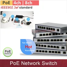 4ch 8ch POE Network stitch IEEE802.3af power supply for PoE camera/spliter engineering level cctv system used GANVIS accessories