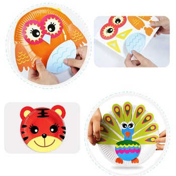 

1 Set DIY Cartoon Stickers Cute Creative Paper Painting Children DIY Manual Stickers Enlightenment Educational Toys