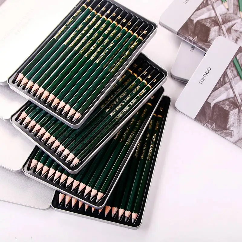 

Deli Pencil Sketch Pencil Set 12 Pcs/Box 3H-9B Non-toxic Pencils Drawing Sketch Stationery Art School Artist Supplies S949