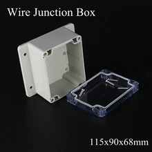 IP65 115x90x68 мм водонепроницаемый распределительный ящик из прозрачного пластика проект коробка терминал прозрачный открытый корпус коробка настенное крепление