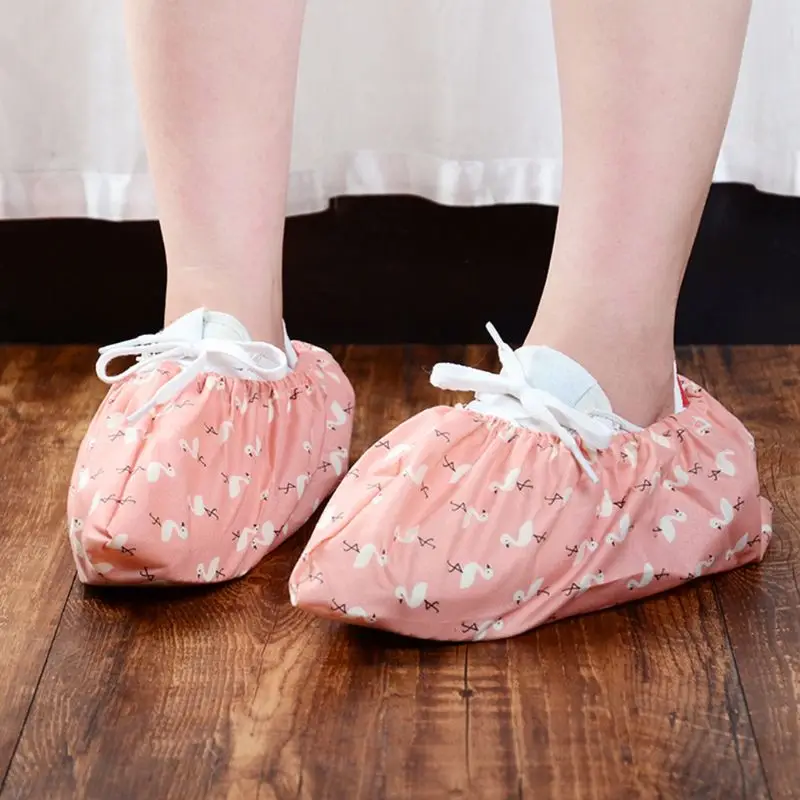 Shoe Cover Non Slip Dustproof Clean Home House Elastic Cord Shoes Universal Protector Reusable Adult Sneaker Indoor Accessories